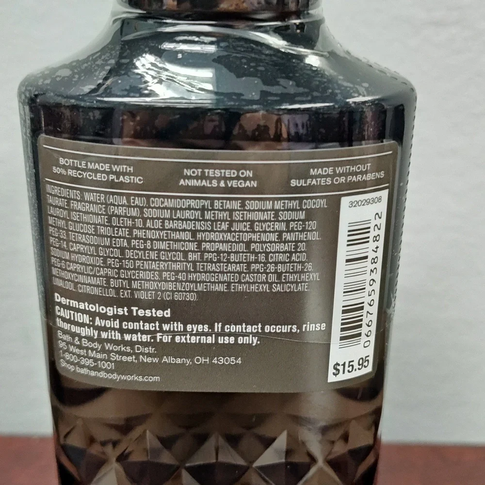 Bath & Body Works Men's VANILLA NOIR 3 Piece Bundle Set
